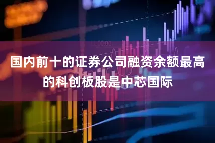 国内前十的证券公司融资余额最高的科创板股是中芯国际